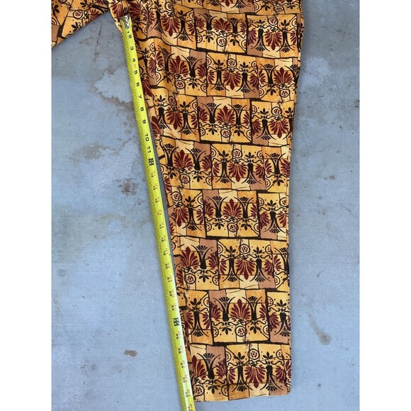 Lucy & Yak Jeans Size W40 / US 16 Organic Yellow BOHO Billie Print High Waist - Picture 11 of 12